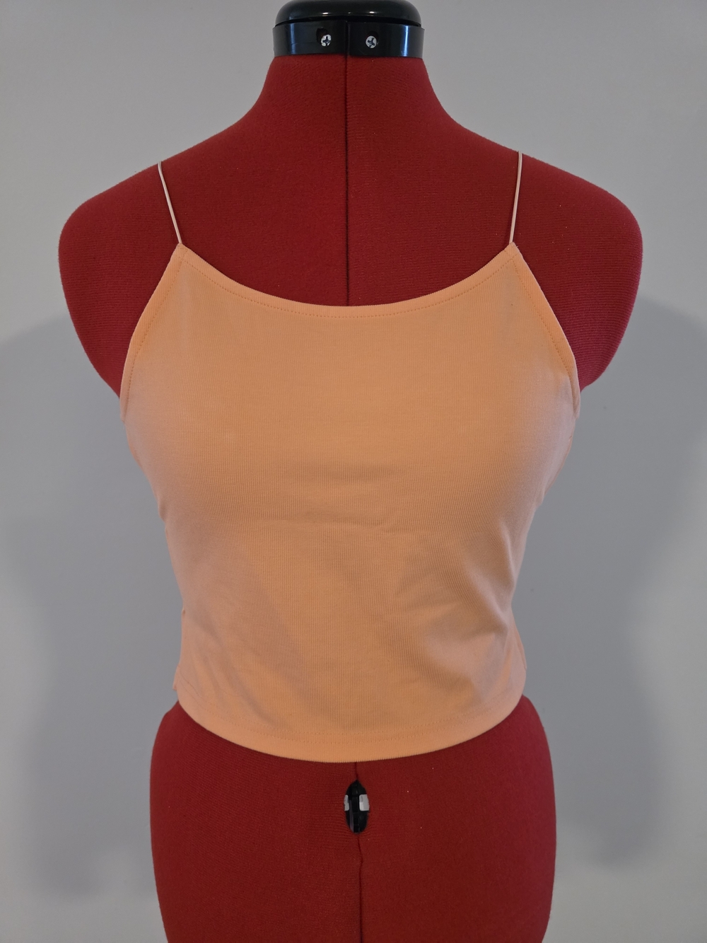 Adika Peach Spaghetti Strap Backless Crop Top